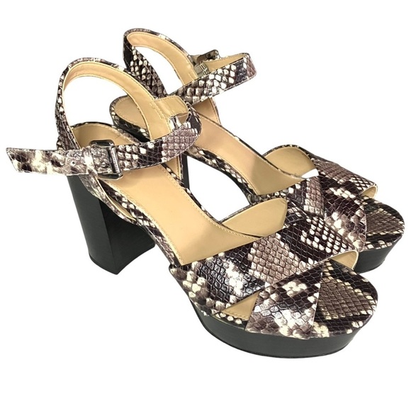 Michael‎ Michael Kors snakeskin platform heels 8 - Picture 1 of 8